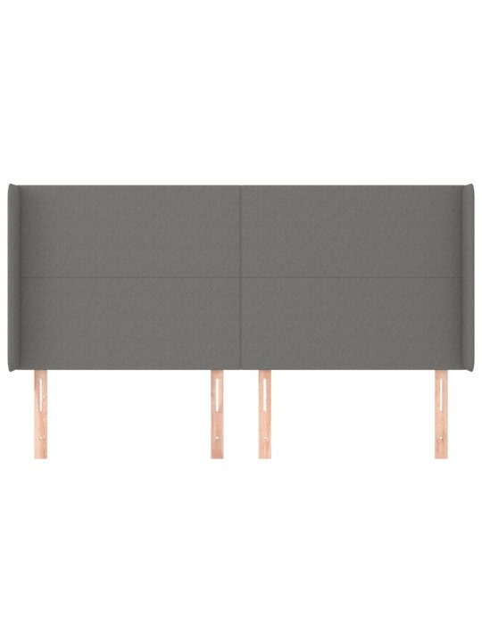 Galvūgalis su auselėmis,tamsiai pilkos,203x16x118/128cm,audinys