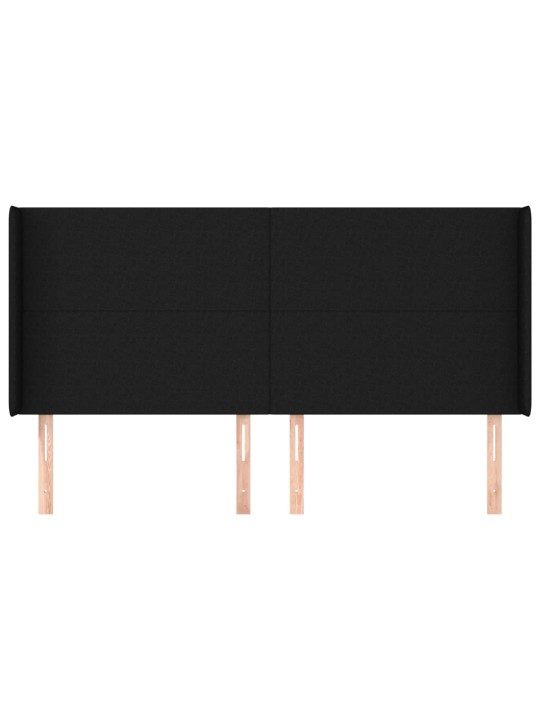 Galvūgalis su auselėmis, juodos, 203x16x118/128cm, audinys