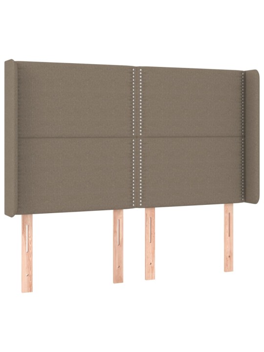 Galvūgalis su auselėmis, taupe, 147x16x118/128cm, audinys