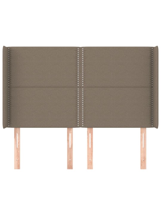 Galvūgalis su auselėmis, taupe, 147x16x118/128cm, audinys