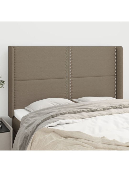 Galvūgalis su auselėmis, taupe, 147x16x118/128cm, audinys