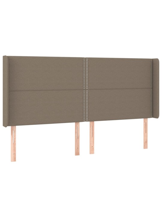 Galvūgalis su auselėmis, taupe, 183x16x118/128cm, audinys