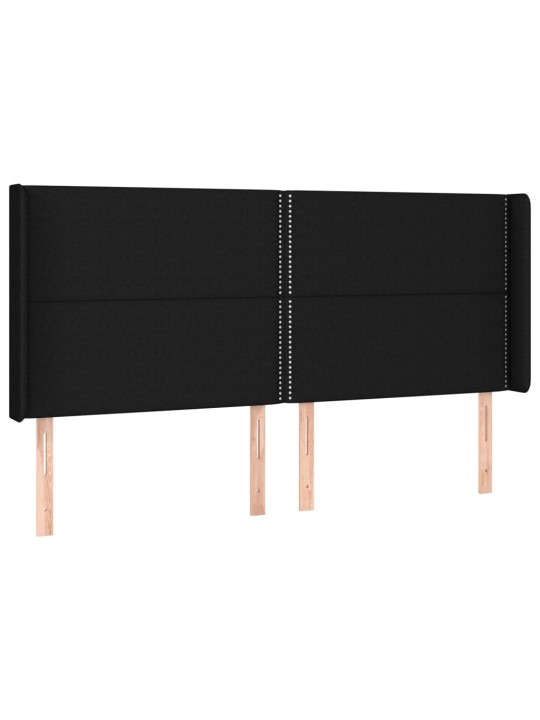 Galvūgalis su auselėmis, juodos, 203x16x118/128cm, audinys
