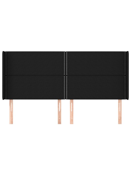 Galvūgalis su auselėmis, juodos, 203x16x118/128cm, audinys