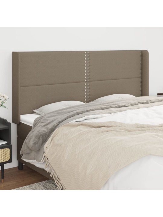 Galvūgalis su auselėmis, taupe, 203x16x118/128cm, audinys