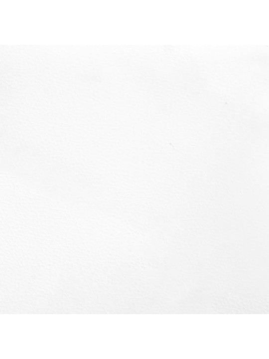 Galvūgalis su auselėmis, baltas, 83x16x118/128cm, dirbtinė oda