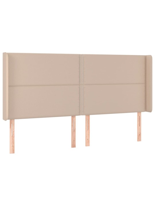 Galvūgalis su auselėmis, kapučino,203x16x118/128cm,dirbtinė oda