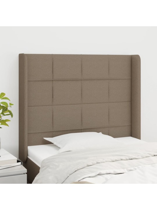 Galvūgalis su auselėmis, taupe, 93x16x118/128cm, audinys
