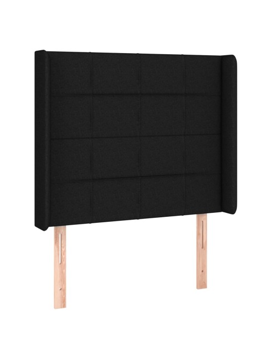 Galvūgalis su auselėmis, juodas, 103x16x118/128cm, audinys