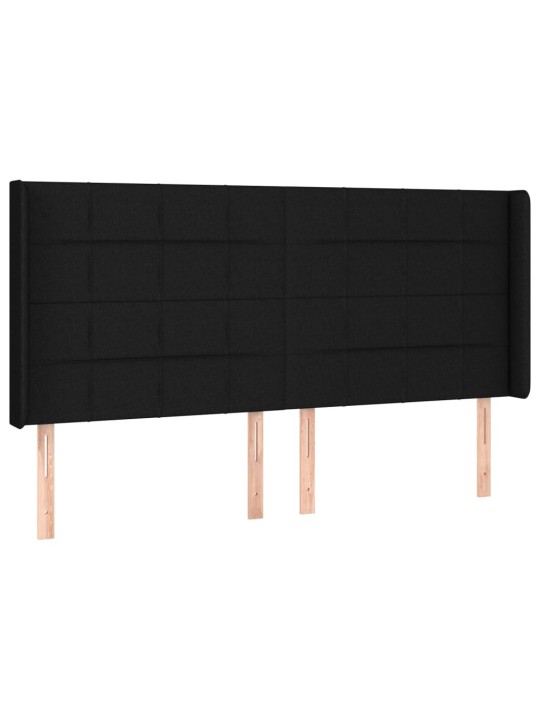 Galvūgalis su auselėmis, juodas, 163x16x118/128cm, audinys