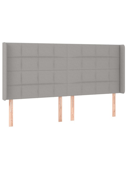 Galvūgalis su auselėmis, pilkas, 203x16x118/128 cm, audinys