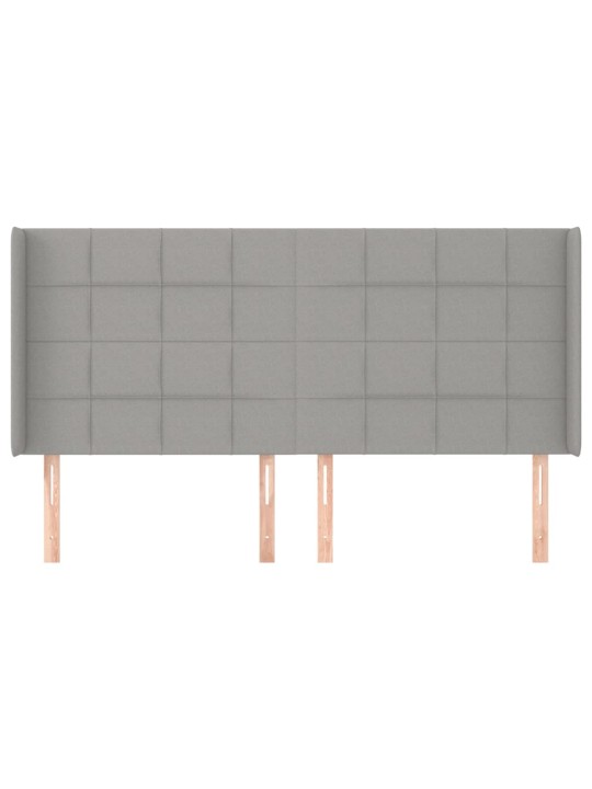 Galvūgalis su auselėmis, pilkas, 203x16x118/128 cm, audinys