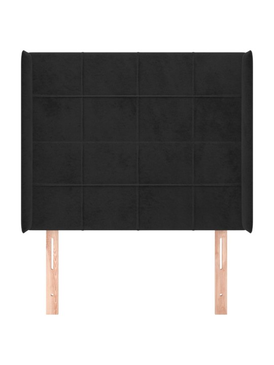 Galvūgalis su auselėmis, juodos, 103x16x118/128cm, aksomas
