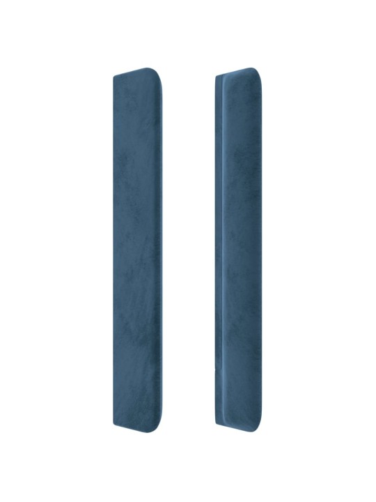 Galvūgalis su auselėmis, mėlyna, 203x16x118/128 cm, aksomas