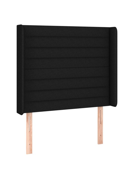 Galvūgalis su auselėmis, juodas, 103x16x118/128cm, audinys