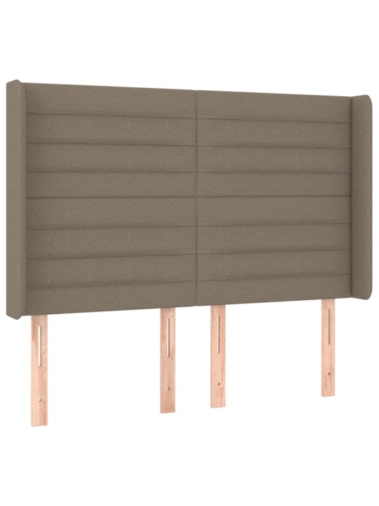 Galvūgalis su auselėmis, taupe, 147x16x118/128cm, audinys