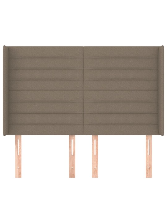 Galvūgalis su auselėmis, taupe, 147x16x118/128cm, audinys