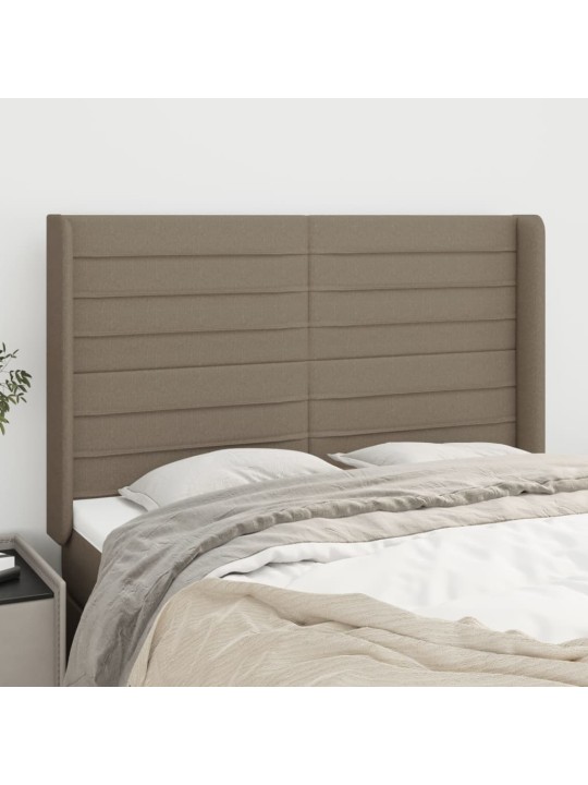 Galvūgalis su auselėmis, taupe, 147x16x118/128cm, audinys