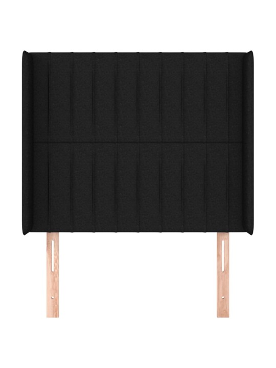 Galvūgalis su auselėmis, juodas, 103x16x118/128cm, audinys