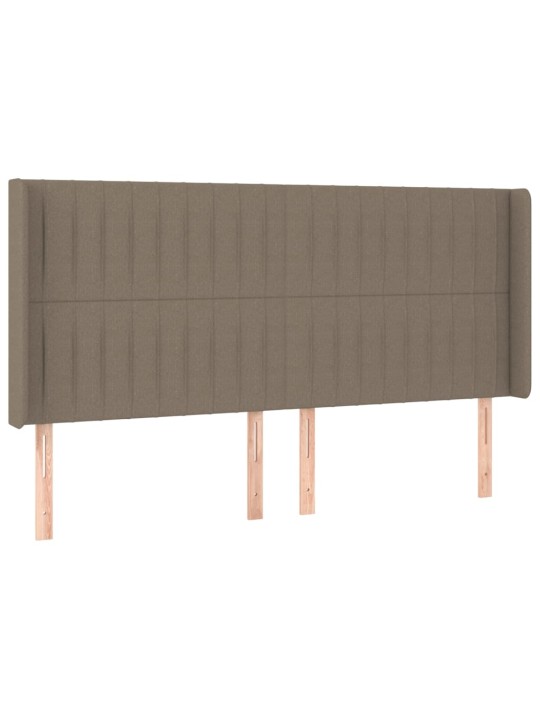 Galvūgalis su auselėmis, taupe, 183x16x118/128cm, audinys