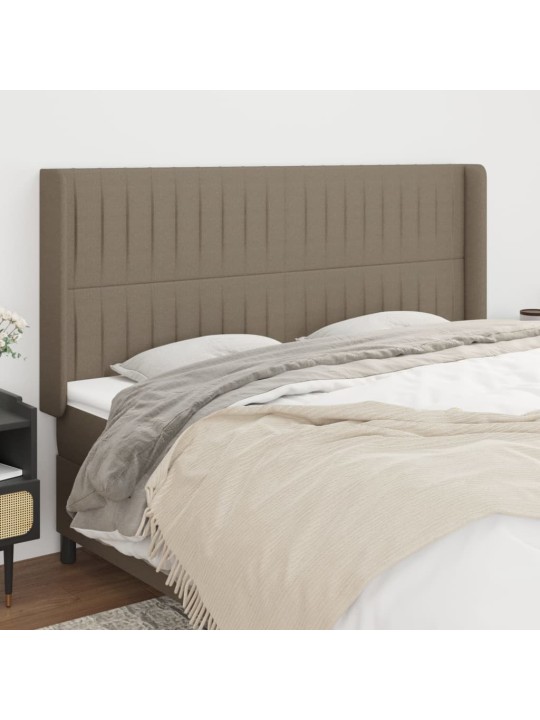 Galvūgalis su auselėmis, taupe, 183x16x118/128cm, audinys