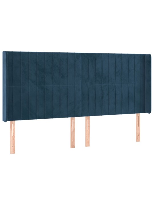 Galvūgalis su auselėmis, mėlyna, 203x16x118/128 cm, aksomas