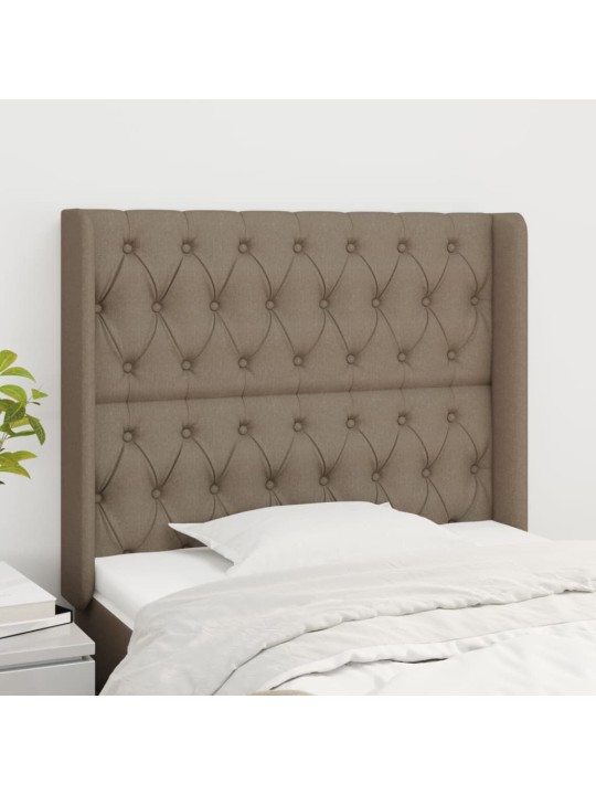 Galvūgalis su auselėmis, taupe, 103x16x118/128cm, audinys