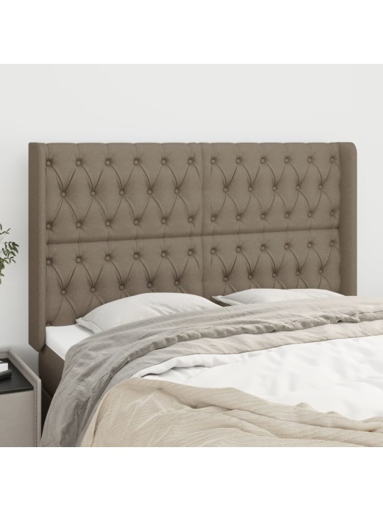 Galvūgalis su auselėmis, taupe, 163x16x118/128cm, audinys