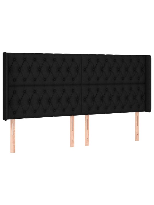 Galvūgalis su auselėmis, juodos, 203x16x118/128cm, audinys