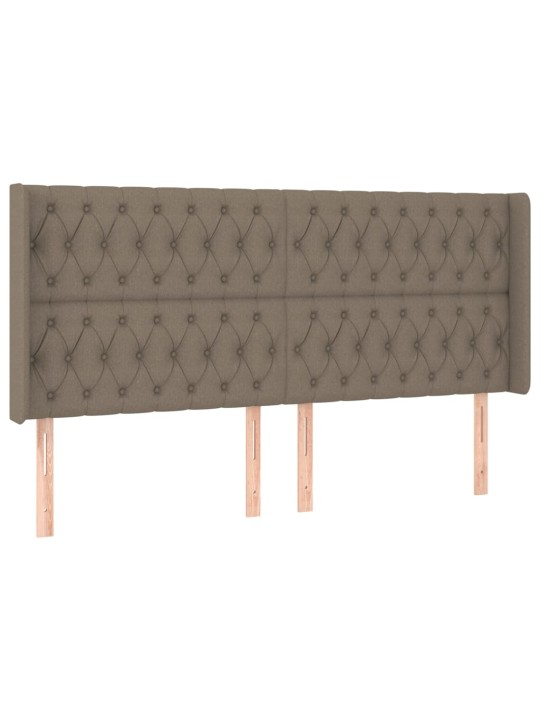 Galvūgalis su auselėmis, taupe, 203x16x118/128cm, audinys