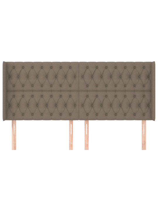 Galvūgalis su auselėmis, taupe, 203x16x118/128cm, audinys