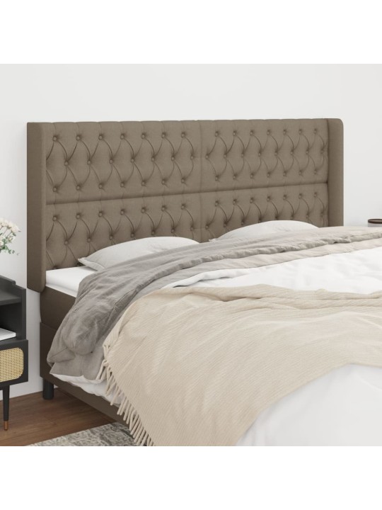 Galvūgalis su auselėmis, taupe, 203x16x118/128cm, audinys