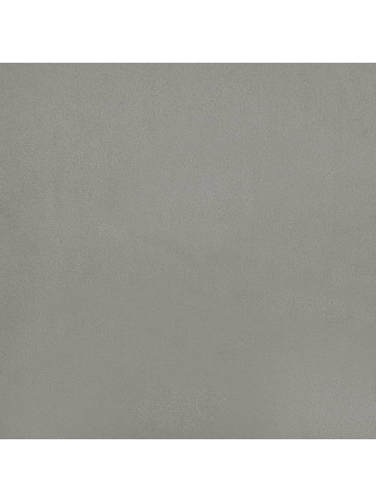 Galvūgalis su auselėmis, pilkas, 203x16x118/128 cm, aksomas