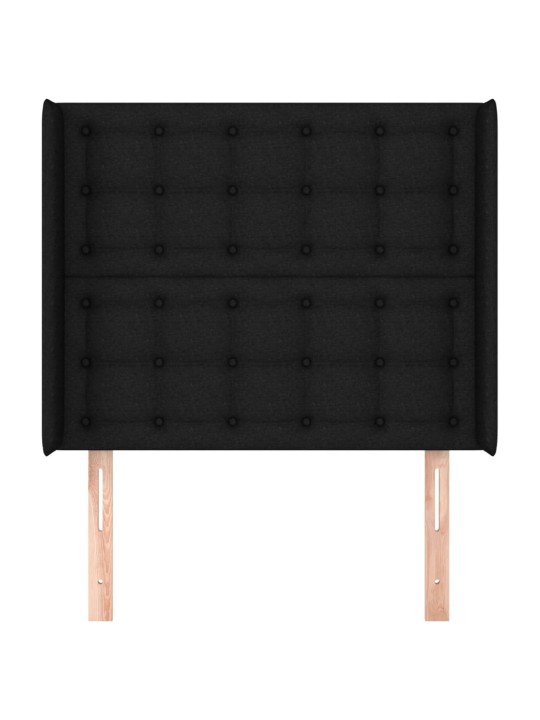 Galvūgalis su auselėmis, juodas, 103x16x118/128cm, audinys