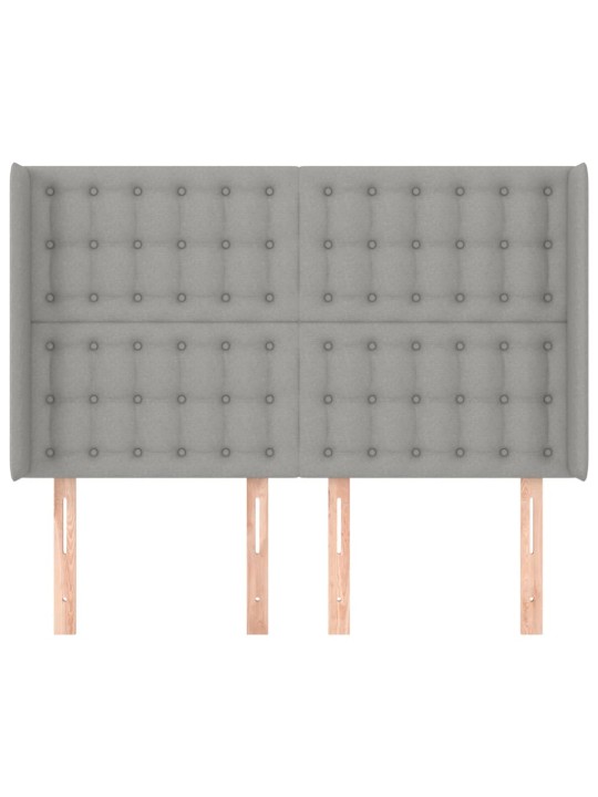 Galvūgalis su auselėmis, pilkas, 147x16x118/128cm, audinys