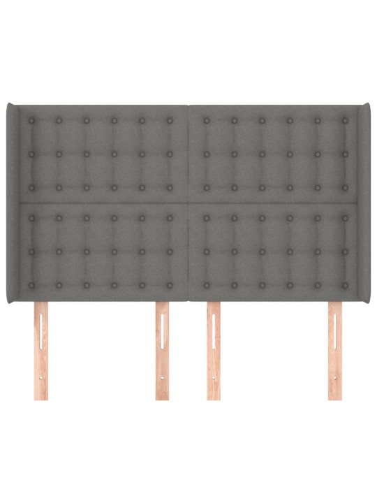 Galvūgalis su auselėmis, pilkas, 147x16x118/128cm, audinys