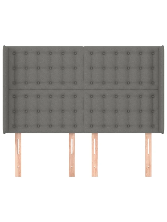 Galvūgalis su auselėmis, pilkas, 147x16x118/128cm, audinys