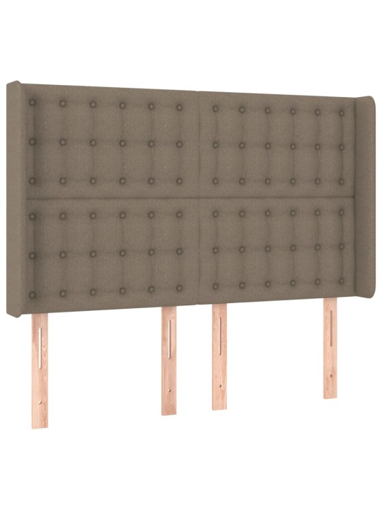 Galvūgalis su auselėmis, taupe, 147x16x118/128cm, audinys