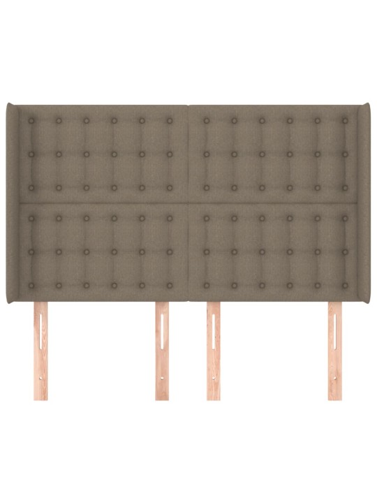 Galvūgalis su auselėmis, taupe, 147x16x118/128cm, audinys