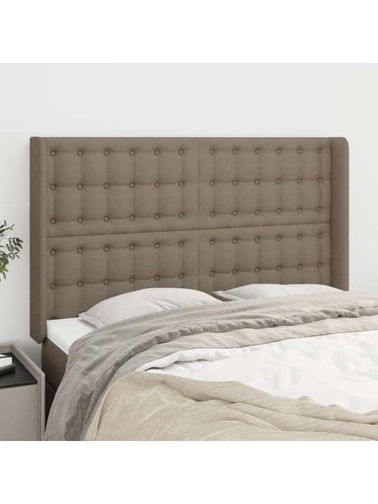 Galvūgalis su auselėmis, taupe, 147x16x118/128cm, audinys