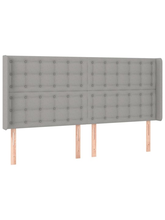 Galvūgalis su auselėmis, pilkas, 183x16x118/128 cm, audinys