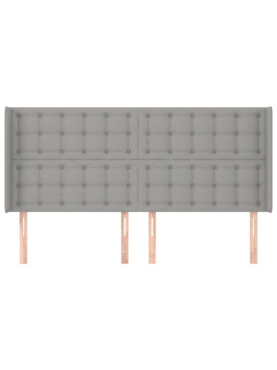 Galvūgalis su auselėmis, pilkas, 183x16x118/128 cm, audinys