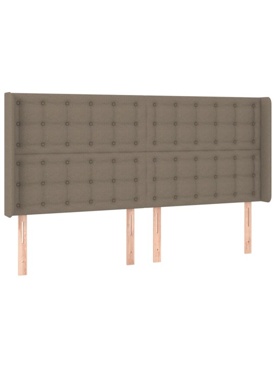 Galvūgalis su auselėmis, taupe, 183x16x118/128cm, audinys