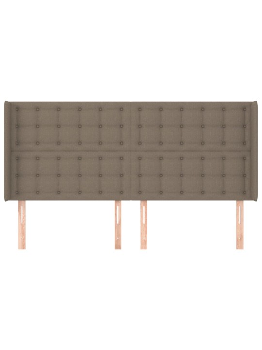 Galvūgalis su auselėmis, taupe, 183x16x118/128cm, audinys