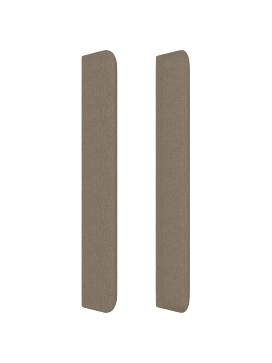 Galvūgalis su auselėmis, taupe, 183x16x118/128cm, audinys