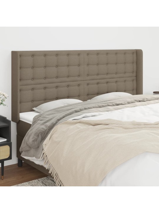 Galvūgalis su auselėmis, taupe, 183x16x118/128cm, audinys