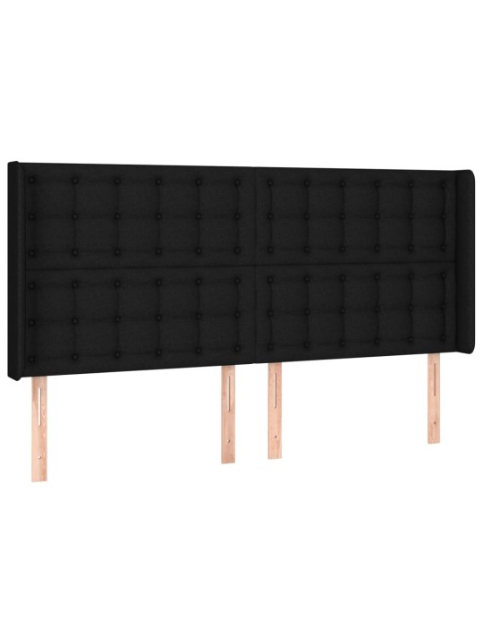 Galvūgalis su auselėmis, juodos, 203x16x118/128cm, audinys