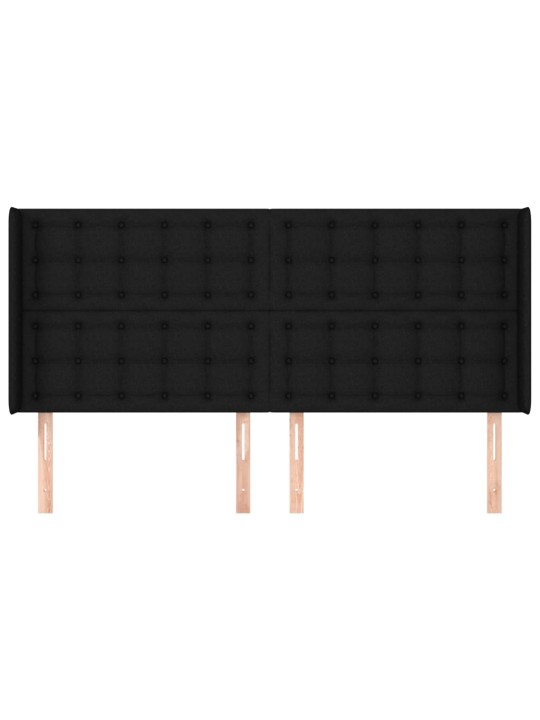Galvūgalis su auselėmis, juodos, 203x16x118/128cm, audinys