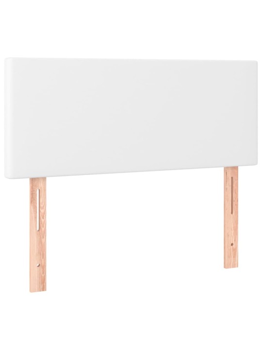 Galvūgalis su LED, baltos spalvos, 100x5x78/88cm, dirbtinė oda