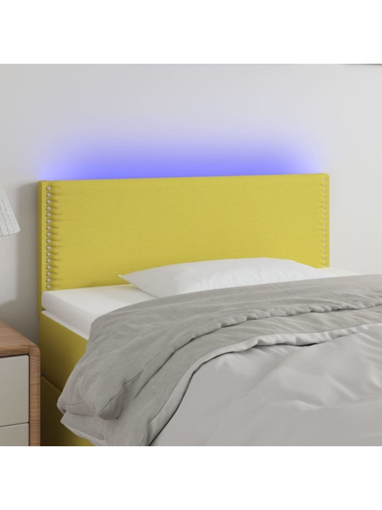 Galvūgalis su LED, žalios spalvos, 80x5x78/88cm, audinys